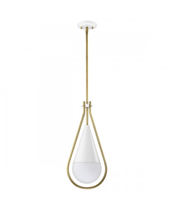 Nuvo Lighting 60/7923 Admiral 1 Light Pendant 10 Inches Matte White