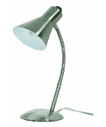 Satco 60/808 Satco 60-808 Brushed Nickel Goose Neck Desk Lamp
