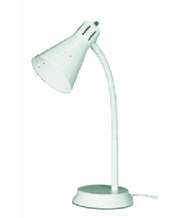 Satco 60/833 Satco 60-833 Small Goose Neck White Desk Lamp