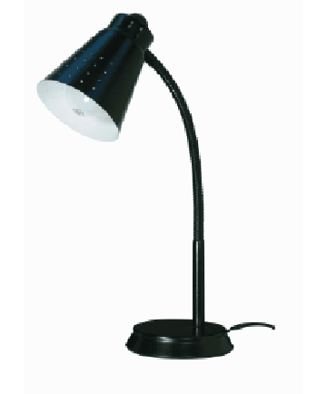 Satco 60/838 Satco 60-838 Black Large Goose Neck Desk Lamp