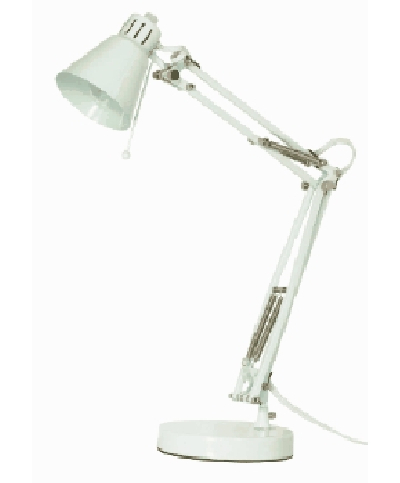 Satco 60/842 Satco 60-842 White Mini Head Drafting Desk Lamp