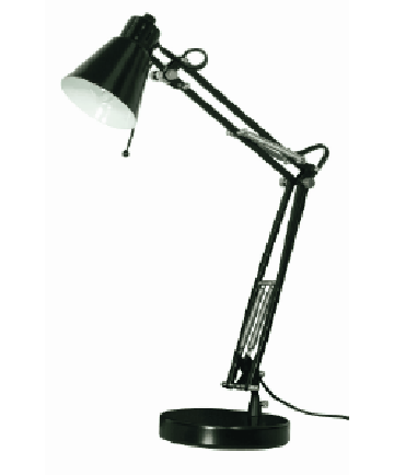 Satco 60/845 Satco 60-845 Black Mini Head Drafting Desk Lamp