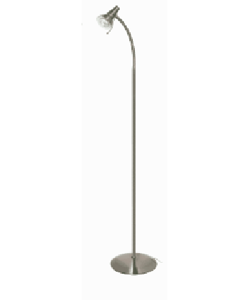 Satco 60/854 Satco 60-854 Brushed Nickel Goose Neck Halogen Floor Lamp