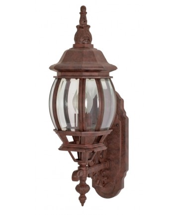 Nuvo Lighting 60/886 Central Park 1 Light 20 inch Wall Lantern with Clear Beveled Glass