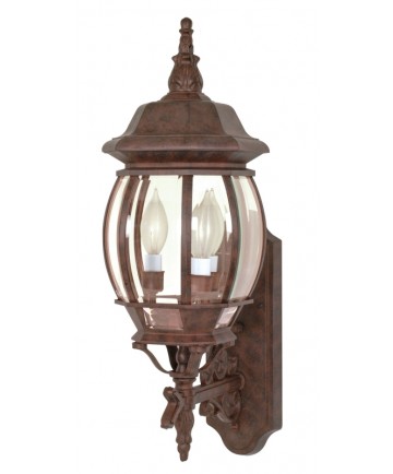 Nuvo Lighting 60/889 Central Park 3 Light 22 inch Wall Lantern with Clear Beveled Glass