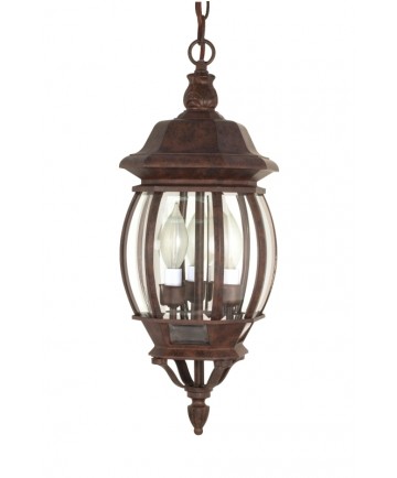 Nuvo Lighting 60/895 Central Park 3 Light 20 inch Hanging Lantern with Clear Beveled Glass