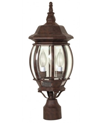 Nuvo Lighting 60/898 Central Park 3 Light 21 inch Post Lantern with Clear Beveled Glass