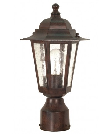 Nuvo Lighting 60/995 Cornerstone 1 Light 14 inch Post Lantern with Clear Seed Glass