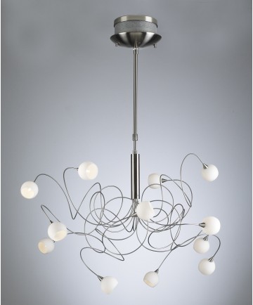 PLC Lighting 6035 SN 12 Light Chandelier Fusion Collection