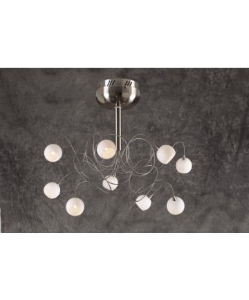 PLC Lighting 6039 SN 9 Light Ceiling Light Fusion Collection
