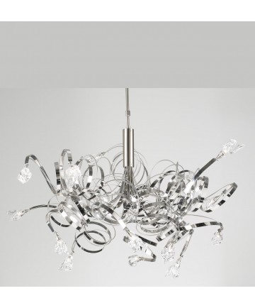 PLC Lighting 6046 SN 16 Light Chandelier Ribbon Collection