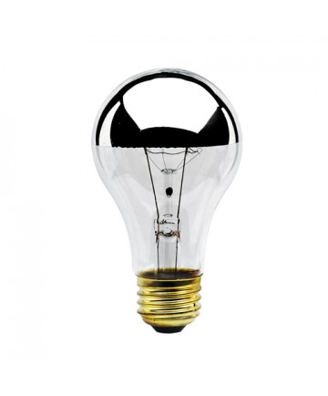 Bulbrite 712160 | 60 Watt Dimmable Incandescent Half Chrome A19 Bulb