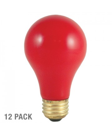Bulbrite 860120 | 60 Watt Incandescent  A19, Medium Base, Ceramic Red