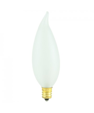 Bulbrite 404060 | 60 Watt Incandescent CA10 Flame Tip Chandelier Bulb