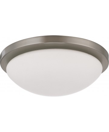 Nuvo Lighting 62/1042 Button LED 11" Flush Mount Fixture Brushed
