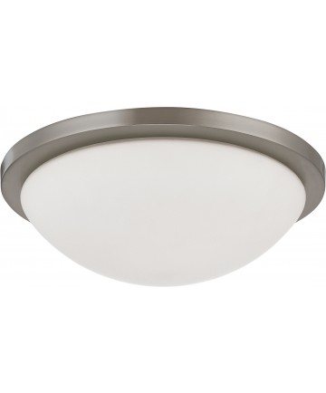 Nuvo Lighting 62/1043 Button LED 13" Flush Mount Fixture Brushed