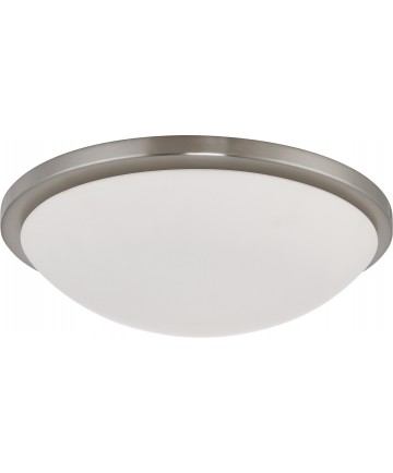 Nuvo Lighting 62/1044 Button LED 17" Flush Mount Fixture Brushed