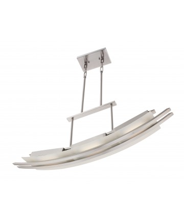 Nuvo Lighting 62/133 Trax 3 Module Island Pendant with Frosted Glass