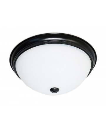 Nuvo Lighting 62/1343 13 in. LED Flush Dome Fixture Mahogany Bronze