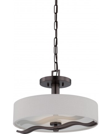 Nuvo Lighting 62/138 Wave LED Semi Flush