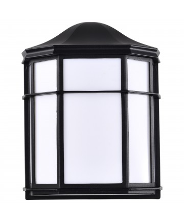 Nuvo Lighting 62/1397 LED Cage Lantern Fixture Black Finish with White