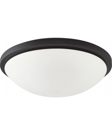 Nuvo Lighting 62/1444 Button LED 17 in. Flush Mount Fixture Black