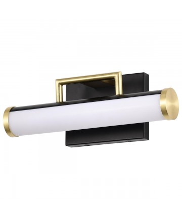 Nuvo Lighting 62/1537 Solano Small Vanity LED Black and Brushed Brass