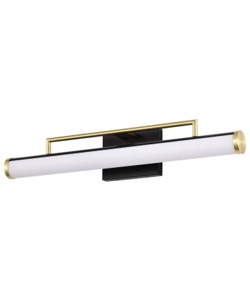 Nuvo Lighting 62/1538 Solano Medium Vanity LED Black and Brushed Brass