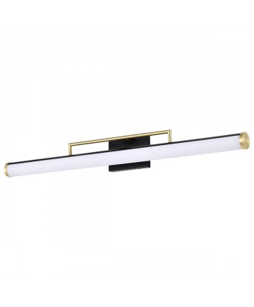 Nuvo Lighting 62/1539 Solano Large Vanity LED Black and Brushed Brass