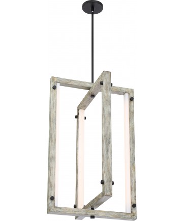 Nuvo Lighting 62/1551 Alta LED Pendant Black with Gray Wood Finish