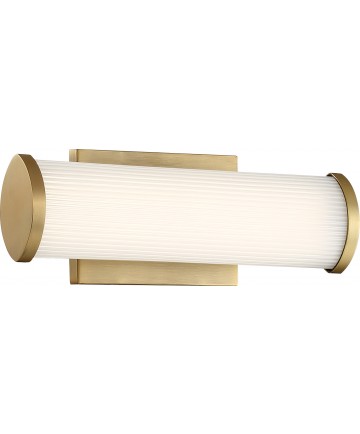 Nuvo Lighting 62/1591 Lena LED Vanity Brushed Brass with Striped Lens