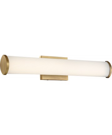 Nuvo Lighting 62/1592 Lena LED Vanity Brushed Brass with Striped Lens