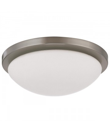 Nuvo Lighting 62/1842 Button 11 Inch LED Flush Mount Fixture Brushed