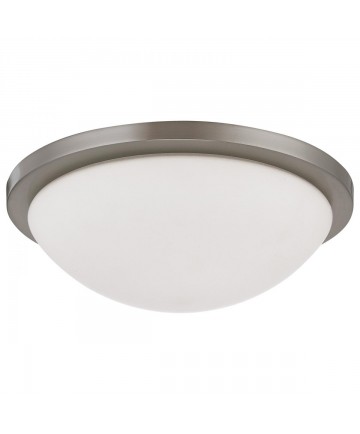 Nuvo Lighting 62/1843 Button 13 Inch LED Flush Mount Fixture Brushed