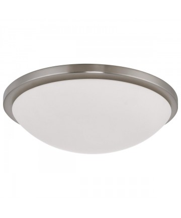 Nuvo Lighting 62/1844 Button 17 Inch LED Flush Mount Fixture Brushed