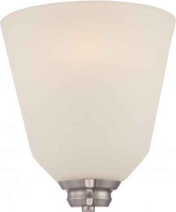 Nuvo Lighting 62/361 Calvin 1 Light Wall Sconce with Satin White Glass