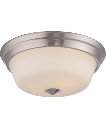 Nuvo Lighting 62/363 Calvin 2 Light Flush Fixture with Satin White