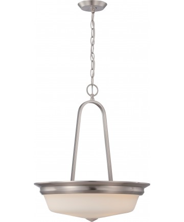 Nuvo Lighting 62/365 Calvin 3 Light Pendant with Satin White Glass LED