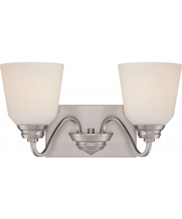 Nuvo Lighting 62/367 Calvin 2 Light Vanity Fixture with Satin White