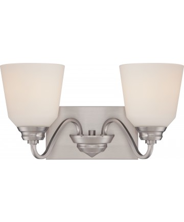 Nuvo Lighting 62/367 Calvin 2 Light Vanity Fixture with Satin White