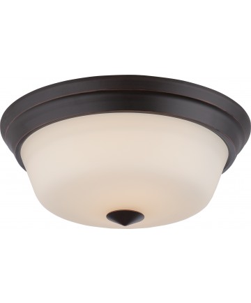 Nuvo Lighting 62/373 Calvin 2 Light Flush Fixture with Satin White