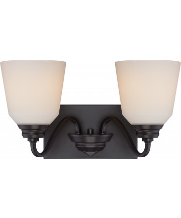 Nuvo Lighting 62/377 Calvin 2 Light Vanity Fixture with Satin White