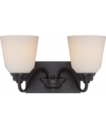 Nuvo Lighting 62/377 Calvin 2 Light Vanity Fixture with Satin White