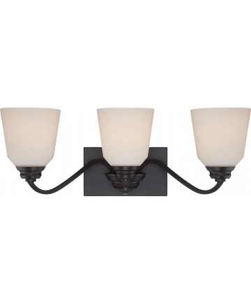 Nuvo Lighting 62/378 Calvin 3 Light Vanity Fixture with Satin White