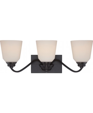 Nuvo Lighting 62/378 Calvin 3 Light Vanity Fixture with Satin White