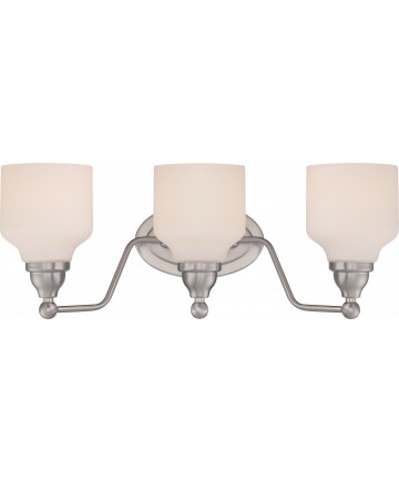 Nuvo Lighting 62/388 Kirk 3 Light Vanity Fixture with Satin White