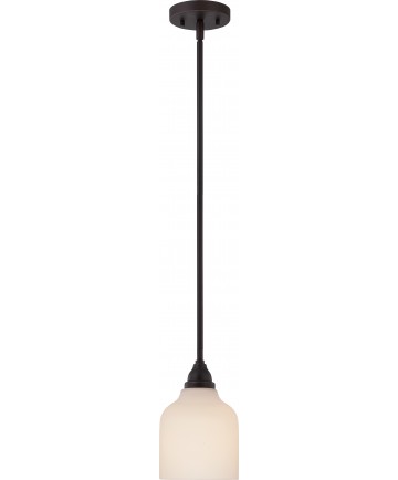 Nuvo Lighting 62/392 Kirk 1 Light Mini Pendant with Etched Opal Glass