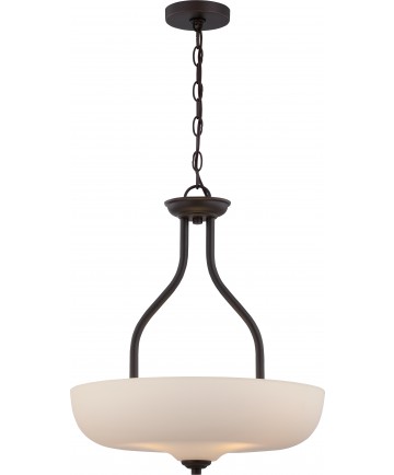Nuvo Lighting 62/395 Kirk 3 Light Pendant with Etched Opal Glass LED