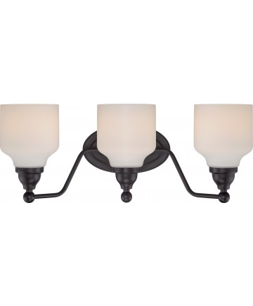 Nuvo Lighting 62/398 Kirk 3 Light Vanity Fixture with Satin White