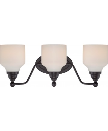 Nuvo Lighting 62/398 Kirk 3 Light Vanity Fixture with Satin White